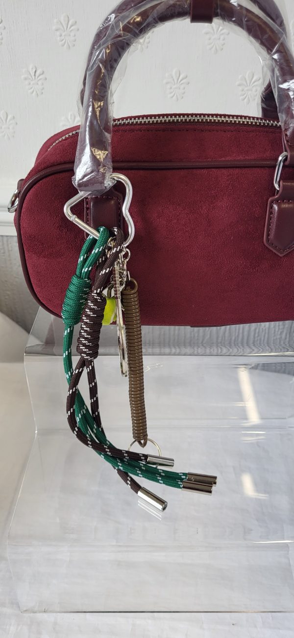 Burgundy Box Bag Ladies New - Image 4
