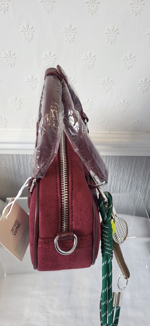 Burgundy Box Bag Ladies New - Image 6