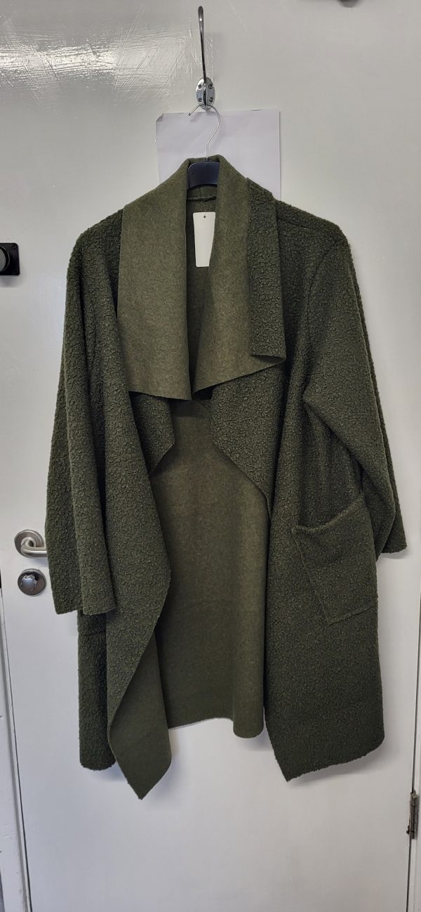 NEW Ladies Khaki Green Wrap Coat One Size fits sizes 16 18 20 22