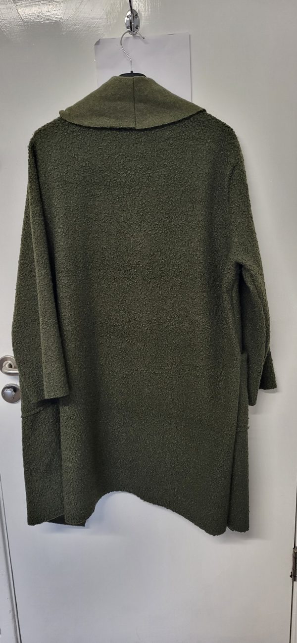 NEW Ladies Khaki Green Wrap Coat One Size fits sizes 16 18 20 22 - Image 7