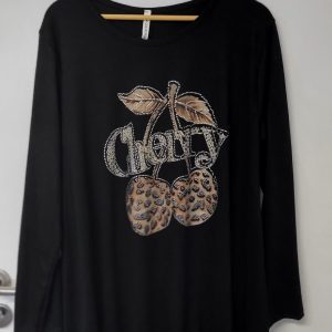 New Black Cherry Sparkle Jumper One Size fits sizes 18 20 22 24