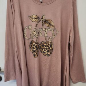 New Pink Cherry Sparkle Jumper One Size fits sizes 18 20 22 24