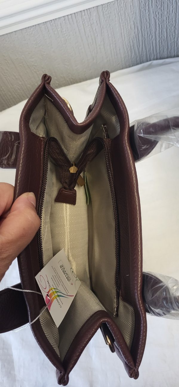 Small Tote Bag Coffee Brown - Image 2