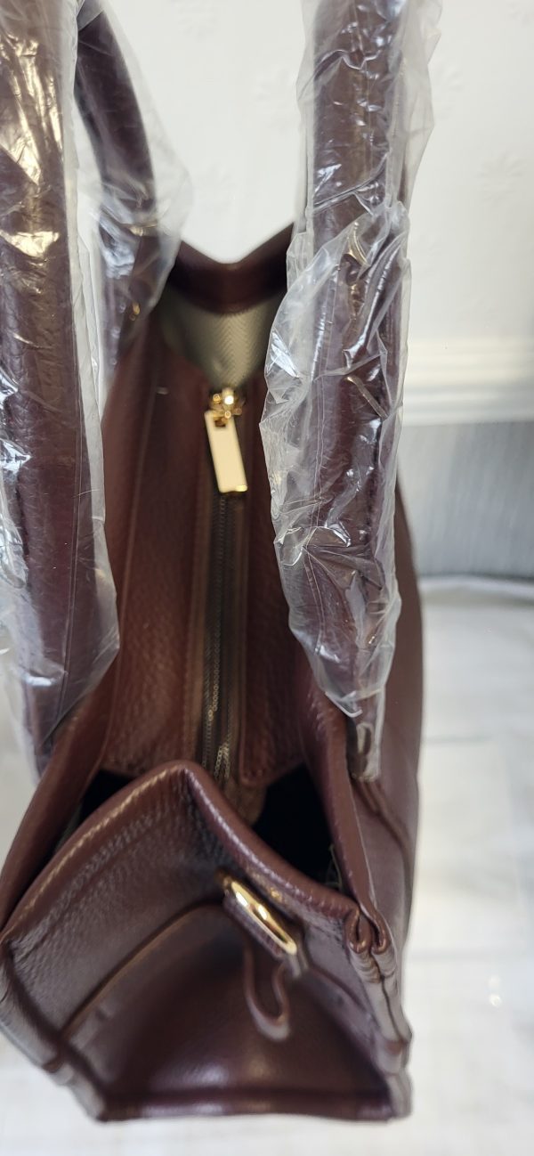 Small Tote Bag Coffee Brown - Image 6