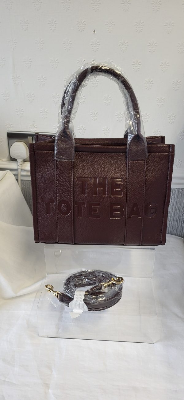 Small Tote Bag Coffee Brown - Image 9