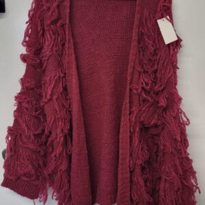 New Ladies Raspberry Pink Ruffle Cardigan One Size fits sizes 16 18 20 22