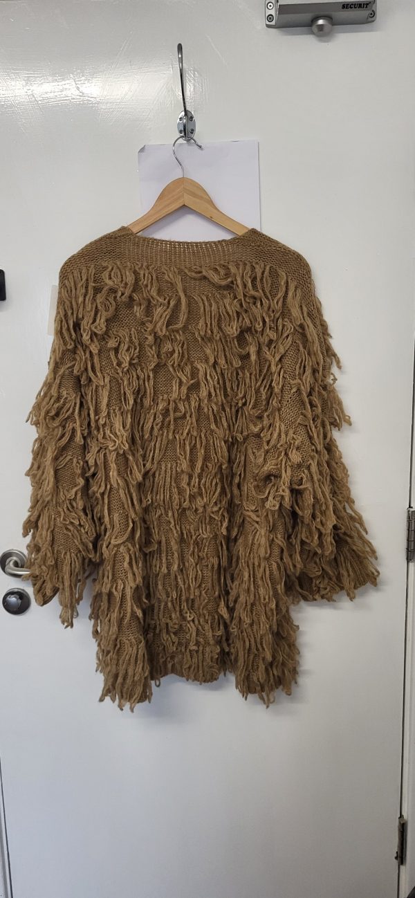 New Ladies Mocha Ruffle Cardigan One Size fits sizes 16 18 20 22 - Image 5