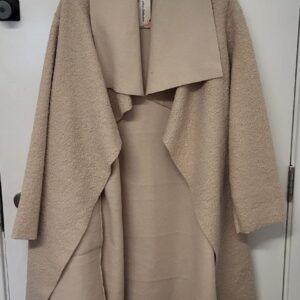 NEW Ladies Beige Wrap Coat One Size fits sizes 16 18 20 22