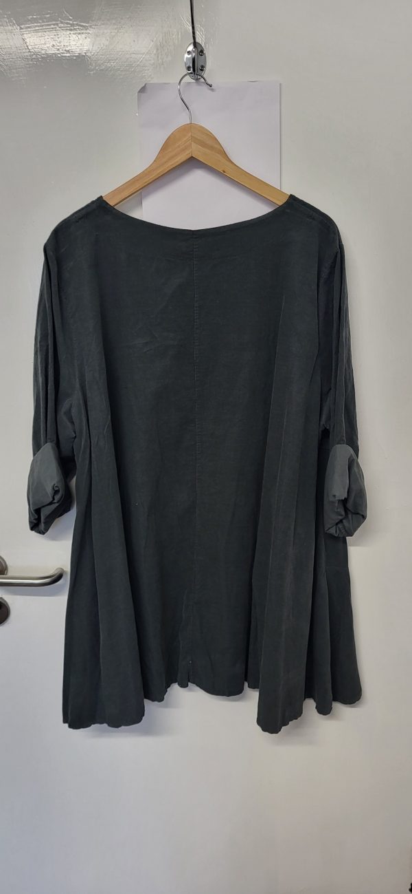 New Ladies Grey Cord Tunic Top with Pockets One Size fits sizes 18 20 22 - Image 6