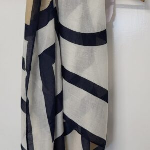 Black Beige Ladies Comfort Scarf Shawl