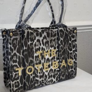 Black Small Print Tote Bag New Tags