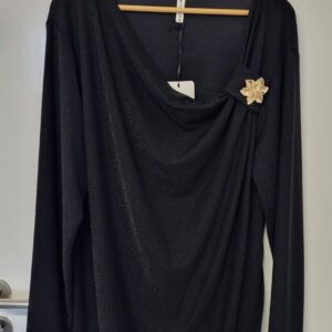 New Black Sparkle Top One Size fits sizes 18 20 22