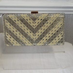 Cream Sparkle Clutch Bag New Tags