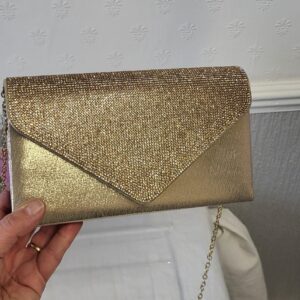 Rose Gold Clutch Bag Sparkle REDUCED