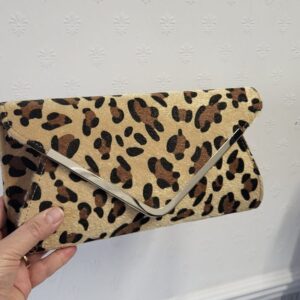 Leopard Print Clutch Bag