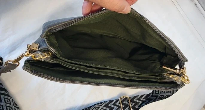 Grey Bee Crossbody Bag - Image 7