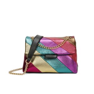 Black Metallic Stripes Bag