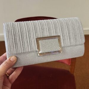 New Ladies Silver Clutch Bag REDUCED