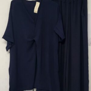 New Navy Blue Trouser and Top Set One Size fits sizes 18 20 22