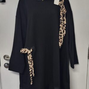 New Black Long Tunic or Dress One Size fits sizes 18 20 22 24