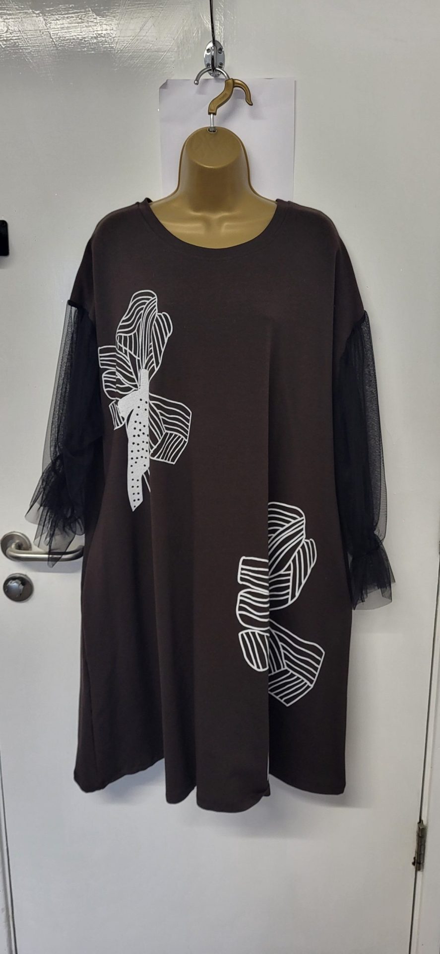 New Ladies Brown Tunic Top or Dress One Size fits sizes 18 20 22 24 - Image 2