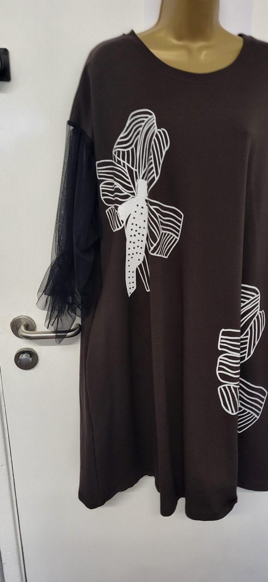 New Ladies Brown Tunic Top or Dress One Size fits sizes 18 20 22 24 - Image 5