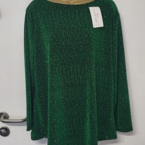 New Green Sparkle Top One Size fits sizes 16 18 20 Great Price