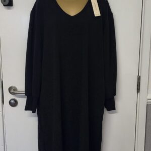 New Ladies Black Sparkle Pockets Tunic or Dress One Size fits sizes 18 20 22 24