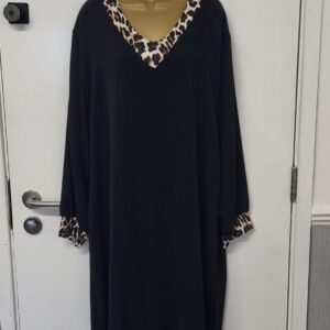 New Black V Neck Dress One Size fits sizes 18 20 22 24