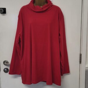 New Red Soft Polo Neck Top One Size fits sizes 18 20 22