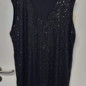 New Ladies Black Sequin Sparkly Top One Size fits sizes 18 20 22 24