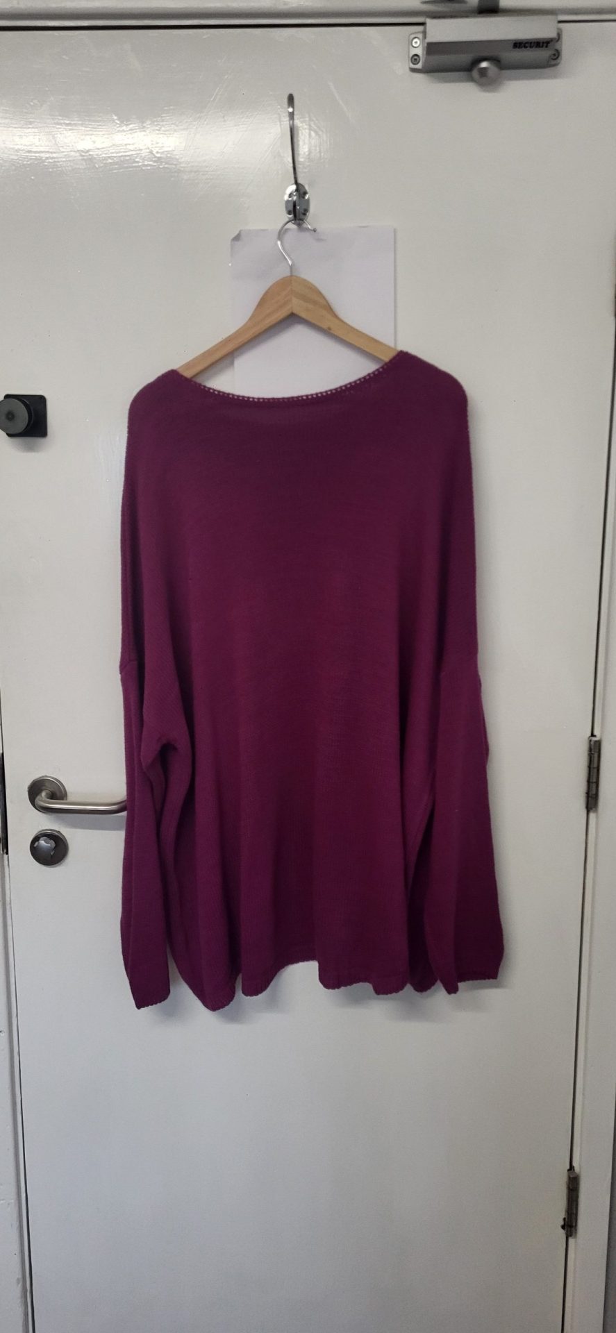 New Ladies Purple with White Hearts High Low Jumper One Size fits sizes 20 22 - Image 6
