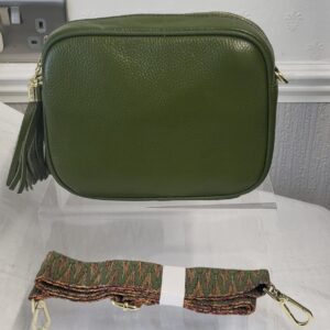 New Green Leather Crossbody bag