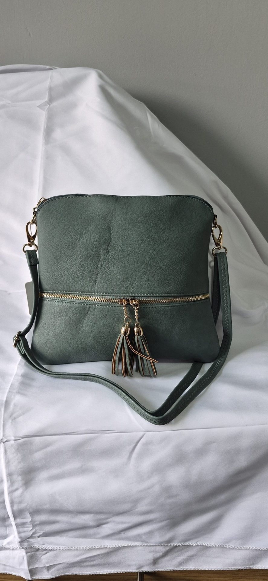 Blue Tassel Crossbody Bag - Image 2