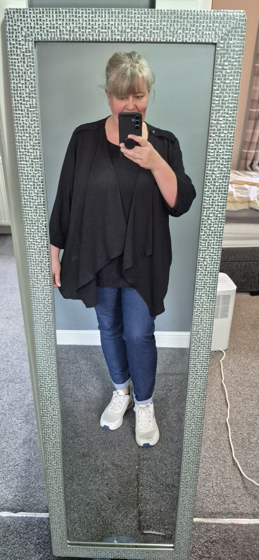 New Ladies Black Waterfall Jacket One Size fits sizes 18 20 22 24 - Image 8