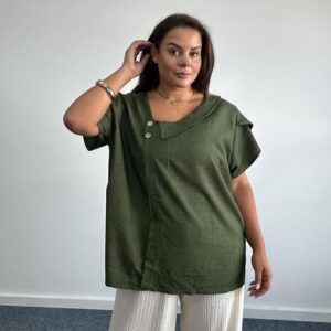 New Ladies Green Top One Size fits sizes 18 20 22