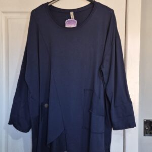New Ladies Navy Blue Lightweight Sweatshirt One Size fits sizes 18 20 22