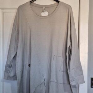 New Ladies Beige Lightweight Sweatshirt One Size fits sizes 18 20 22