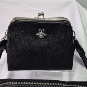 Black Zip Crossbody Bag