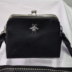 Black Zip Crossbody Bag