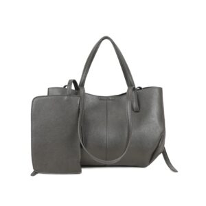 Dark Grey Shoulder Bag with Purse