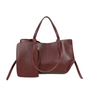 Wine Shoulder Bag with Purse