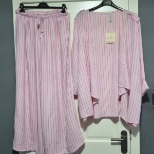 New Ladies Pink Stripe Suit One size fits sizes 20 22