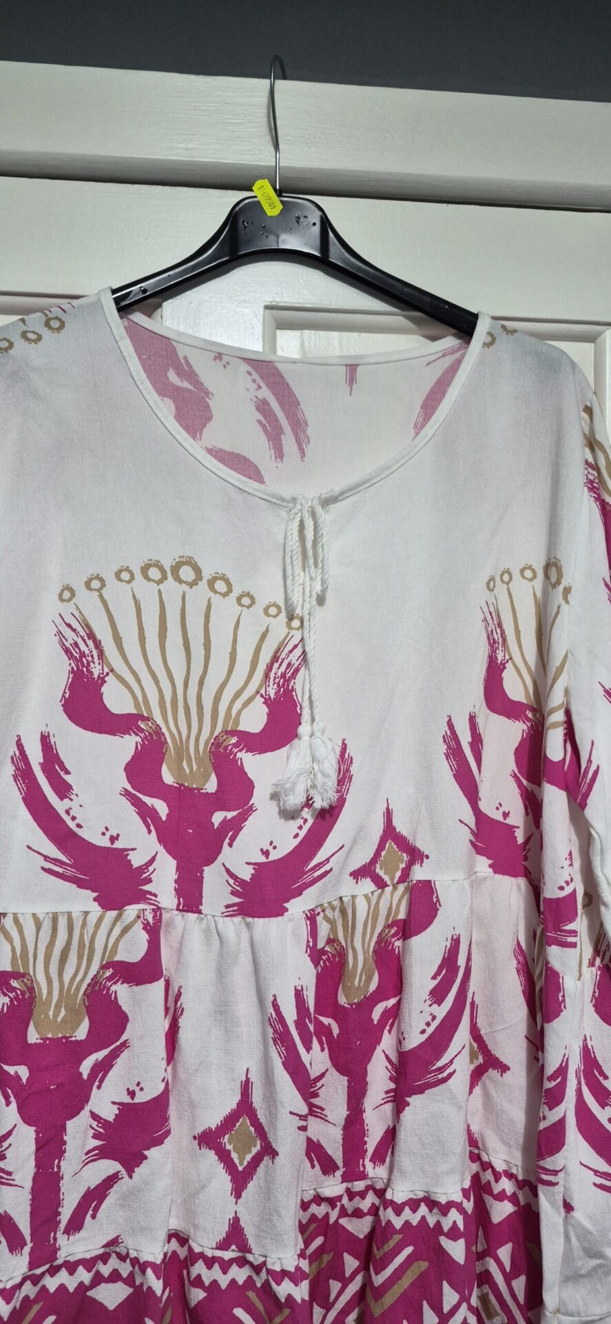New Ladies Cerise Pink Pattern Top One Size fits sizes 18 20 22 - Image 8