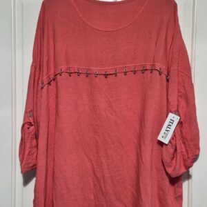 New Ladies Coral Chain Detailing Top One Size fits sizes 18 20 22
