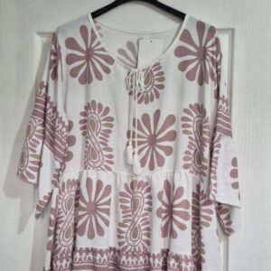 New Ladies Pink Pattern Top One Size fits sizes 18 20 22