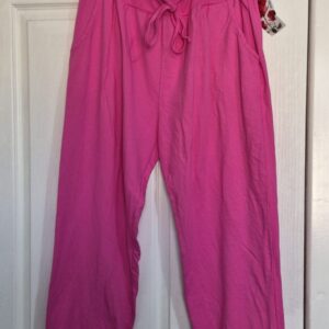 New Ladies Plain Joggers Cerise Pink One Size fits sizes 16 18 20 22 Size 2