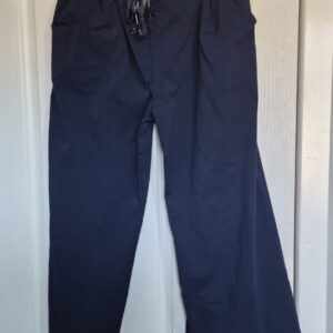 New Ladies Navy Blue Wide Leg Stretchy Magic Trousers One Size fits sizes 18-22 Size 2