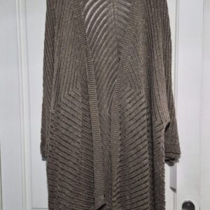 New Ladies Lacy with fleck Mocha Cardigan One Size fits sizes 18 20 22 24