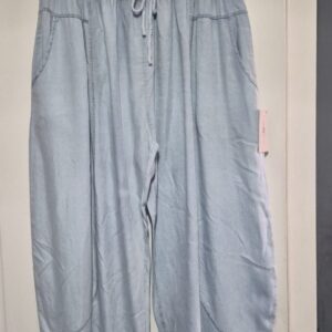 New Ladies Light Blue Trousers One Size fits sizes18 20 22 24